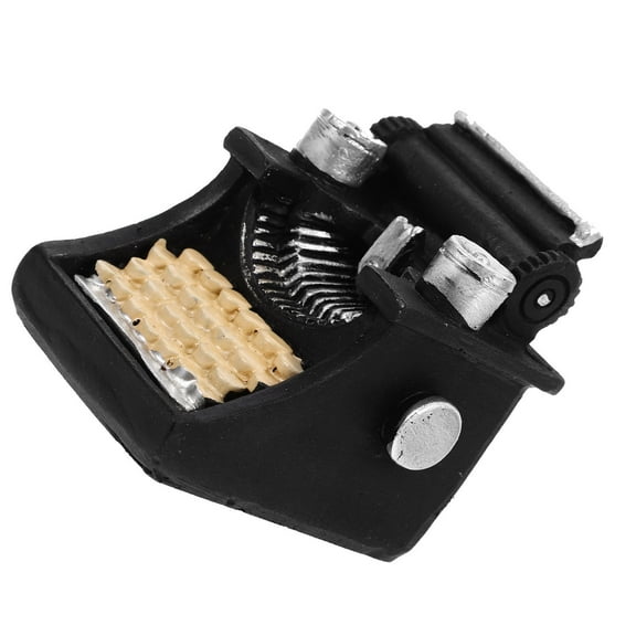 Uonlytech Vintage Typewriter Model Figurine Black Resin Decorative for Home Decoration 1Pack