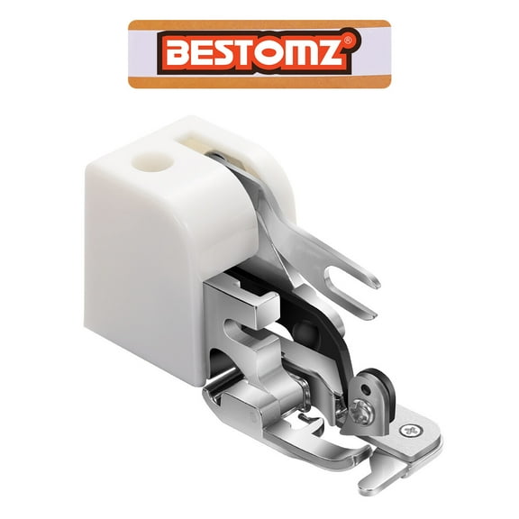 Uonlytech Side Cutter for Sewing Machine White Presser Foot Attachment Trims Fabric While Sewing Seam