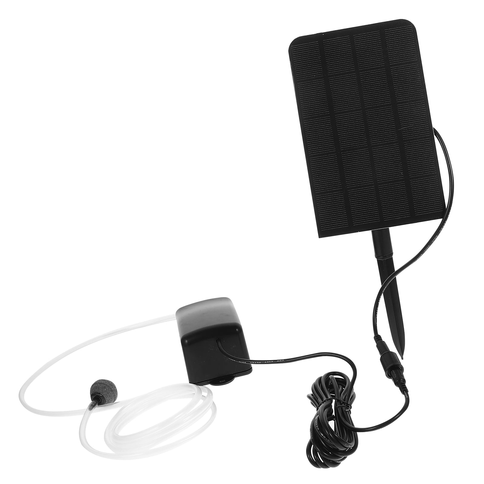 Uonlytech Solar Air Pump Aquarium Air Pump Fish Tank Oxygenator Outdoor Fishing Air Pump Pond Aerator 5V 1.6W