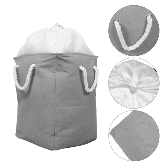Uonlytech Space Saving Grey Corner Storage Bin Foldable Laundry Hamper for Bedroom