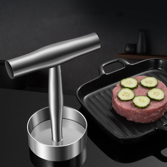 Uonlytech Sturdy Stainless Steel Burger Patty Press with Non Stick Mold for Easy Shaping