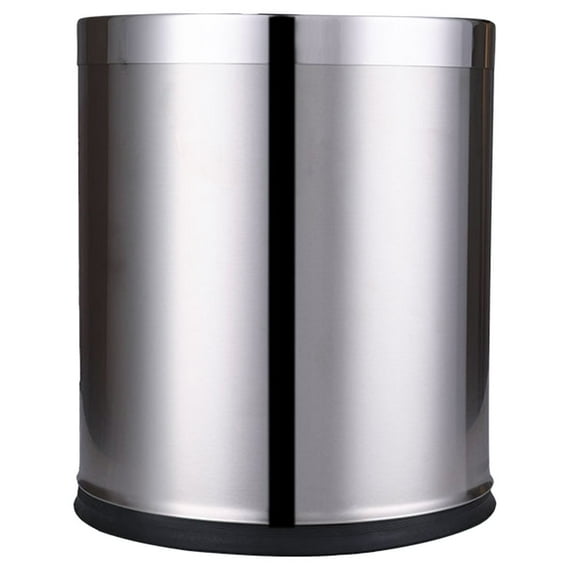Uonlytech Small Hotel Garbage Can Waste Paper Bin Stainless Steel Odor Isolation Home Use 1Pcs