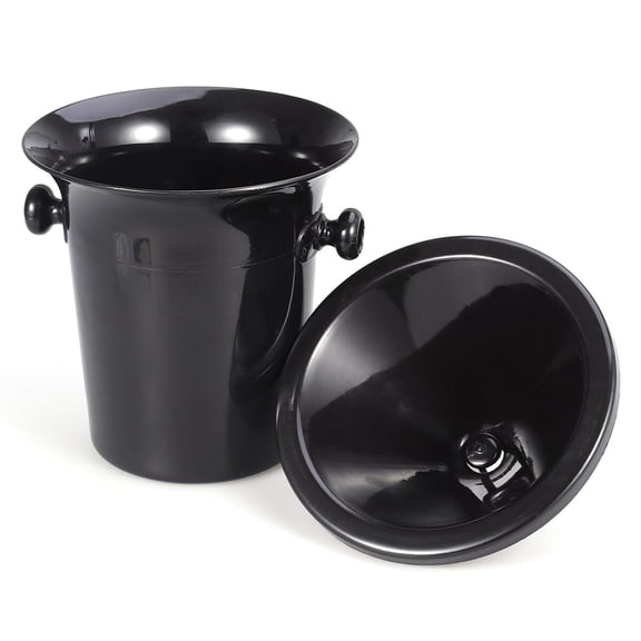 Uonlytech Plastic Black Ice Bucket and Wine Dump Bucket for Tasting Parties and Exhibitions