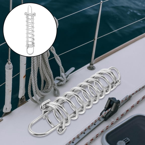 Uonlytech Universal Stainless Steel Boat Dock Line Snubber Spring for Mooring Line Protection