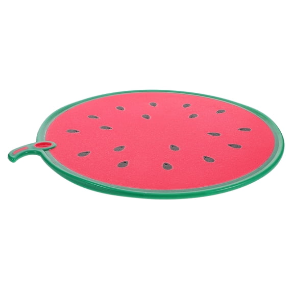 Uonlytech Versatile Red Watermelon Cutting Board PP Plastic with Reversible Sides Juice Groove and Non-Slip Feature