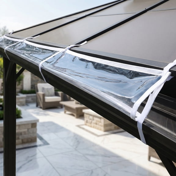 Uonlytech Waterproof Rain Gutter for Pop Up Canopy Tent with Straps Easy Install System