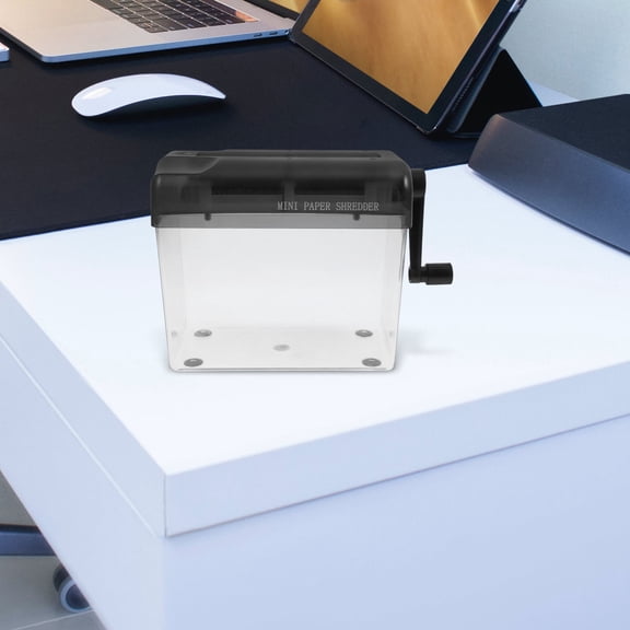 Uonlytech Wear Resistant Hand Crank Paper Shredder for Office and Home Use Portable Desktop Manual Shredder
