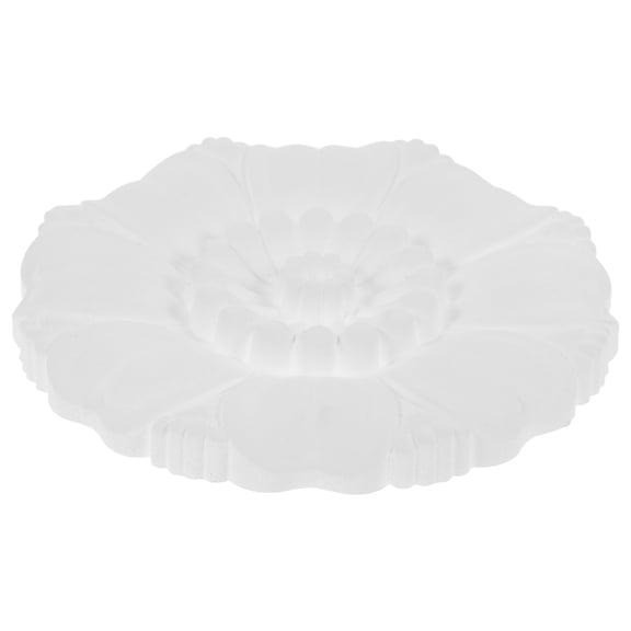 Uonlytech White Plastic Ceiling Medallion for Light Fixture Decor with Intricate Embossed Design