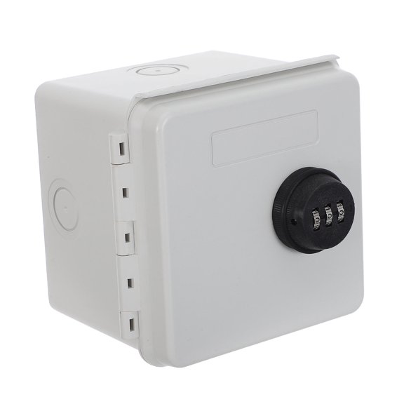 Uonlytech White Waterproof Lock Box for Outdoor Electrical Outlets with Combination Lock Security