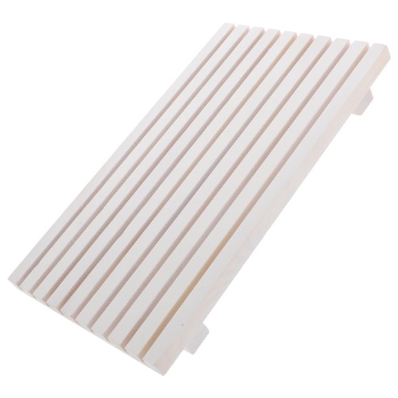 Uonlytech Wooden Bathroom Tray with Elevated Riser for Organized Home Countertop Storage