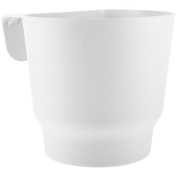Uonlytech White Hanging Plant Pot for Balcony Railing, Outdoor Flower Planter, Garden and Home Decor Accessory
