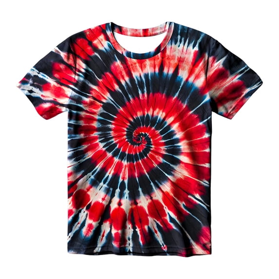 Uobin Boys Tie Dye T-Shirt Children Hippies Senior Neon Tie Dye Tshirt for 2-13 Years