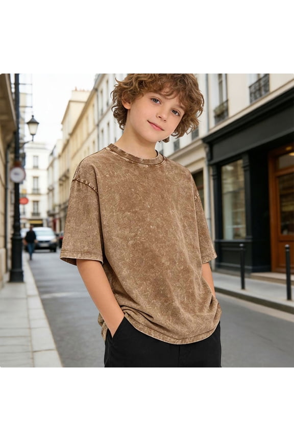 Uoobin Men's Oversized T-Shirts Heavy Loose Fit Vintage Washed Tee Unisex Cotton Short Sleeve Casual Shirts Tee Tops