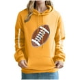 thumbnail image 1 of Uoodti Long Sleeve for Women Football SweatShirts Hoodie Graphic Print Tops with Pocket Casual Fall Gift Winter Fashion Clothes, 1 of 3