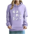 thumbnail image 1 of Uoodti Long Sleeve for Women Football SweatShirts Hoodie Graphic Print Tops with Pocket Casual Fall Gift Winter Fashion Clothes, 1 of 3