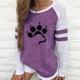 thumbnail image 1 of Uoodti Women's Long Sleeve Striped Shirts Color Block Crewneck Tops Baseball T-Shirt athletic shirts women Casua Loose Fit Outwear, 1 of 3