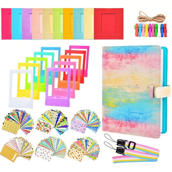 Uooglle Accessories Bundle Kit Compatible with Fujifilm Instax Mini 12 11 9 8 90 70 Instant Camera, Include Album, Film Stickers, Photo Frames, Hanging Frame, Strap