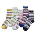 thumbnail image 1 of Uooqdmx 5 Pairs Mid Crew Socks, Comfortable Socks for Women, Thermal Socks for Women, Winter Thermals for Women, Warm Socks for Women Winter, Multi-color 2 One Size, 1 of 6