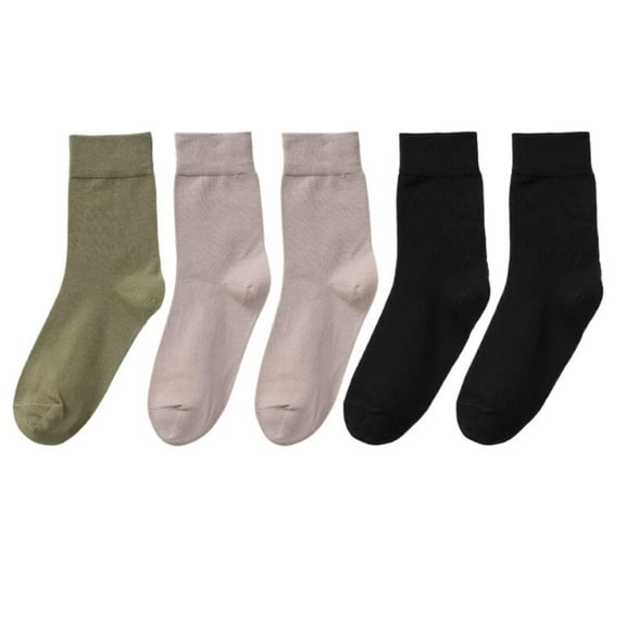 Uooqdmx 5 Pairs Slouchy Socks for Women, Workout Socks, Crew Socks for Women, Womens Crew Socks, Ankle Crew Socks Women, Black 5 One Size