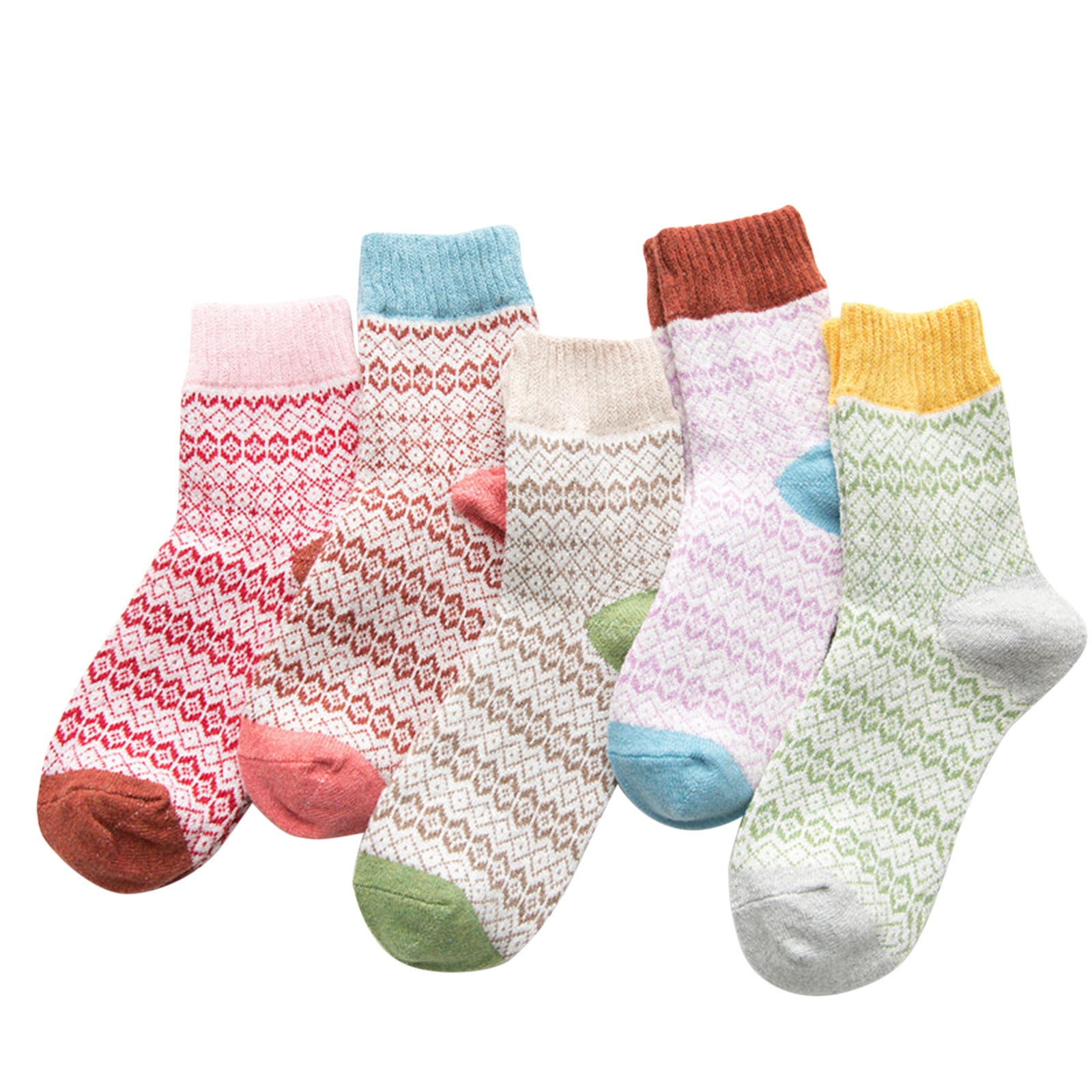 Weather Stocking Uooqdmx 5 Pairs Thermal Stockings for Women, Winter Thermals for Women ...