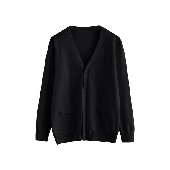 Uooqdmx Cardigan Sweaters for Women Oversized Sweaters for Women Button Up Cardigans for Women Knit Cardigans for Women V Neck Sweaters for Women, Black L