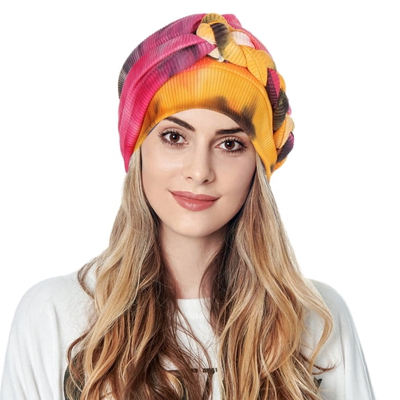 Uooqdmx Chemo Turbans for Women Turbans for Women African Turbans for Women Head Coverings for Women Scarf for Women Head Wrap Hot Pink One Size