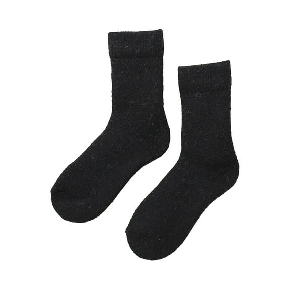 Uooqdmx Cold Weather Socks, Winter Socks, Fleece Socks, Snow Socks, Thick Socks for Men, Black One Size