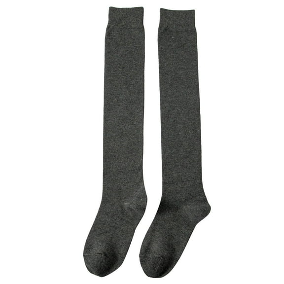 Uooqdmx Cotton Socks for Women, Knee High Boot Socks, Knee High Socks, Cotton Boot Socks, Cute Socks, Gray One Size