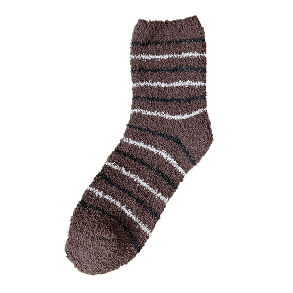 Uooqdmx Fleece Socks, Winter Socks for Men, Soft Socks, Thick Socks, Warm Socks for Men, Coffee One Size