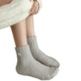 thumbnail image 1 of Uooqdmx Fuzzy Socks Women Warm Fuzzy Socks Warm Fuzzy Socks for Women Gifts for Women Fluffy Socks Fluzzy Socks Cute Crew Socks for Women Gray One Size, 1 of 4