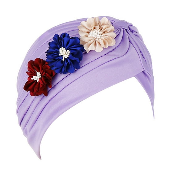 Uooqdmx Head Covers for Chemo Patients, Chemo Beanies for Women, African Turbans for Women, Turbans for Women, Chemo Turbans for Women, Purple One Size