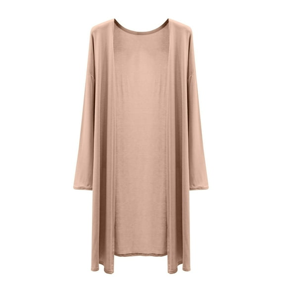 Uooqdmx Light Weight Cardigan Women Summer Cardigan Long Cardigans for Women Open Front Cardigan for Women Light Cardigans for Women, Khaki XL