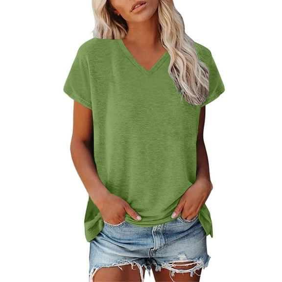 Uooqdmx Lightweight Tops & Blouses, Womens Tops Casual, Going Out Tops for Women, Womens T Shirts Loose Fit, Short Sleeve Shirts for Women, Mint Green XL