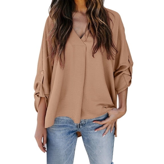 Uooqdmx Long Sleeve Shirts for Women, Puff Sleeve Tops for Women, Plain T Shirts for Women, Flowy Tops for Women, Going Out Tops for Women