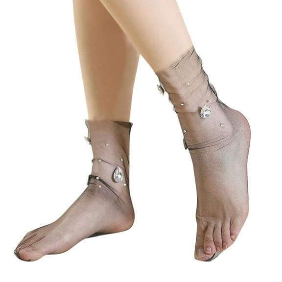 Uooqdmx Low Cut Socks Women, See Through Socks, Summer Socks for Women, Ankle Socks for Women, Womens Socks Ankle, Black One Size