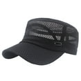 thumbnail image 1 of Uooqdmx Mesh Hat, Sun Hat, Military Cap, Outdoor Hat, Cadet Hats for Men, Black One Size, 1 of 3