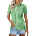 thumbnail image 1 of Uooqdmx Polo Shirts for Women, Womens Polo Shirts Short Sleeve, Golf Polo Women, Collared Shirts for Women, Womens Shirts Dressy Casual, Green 5XL, 1 of 5