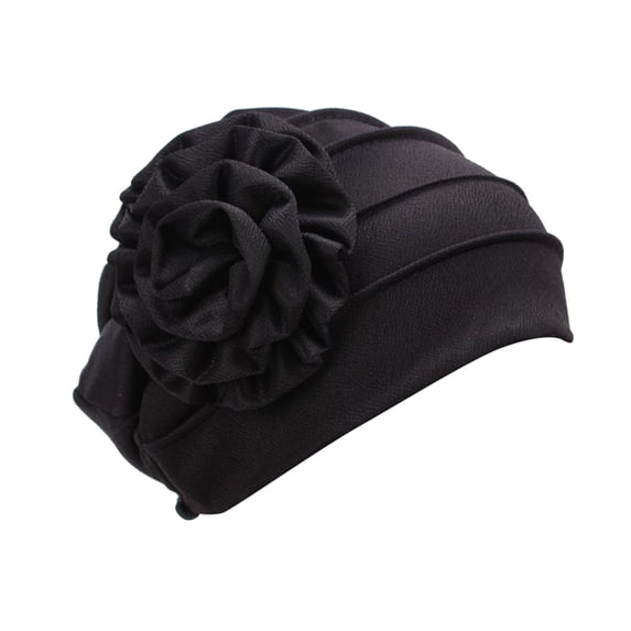Uooqdmx Scarf for Women Head Wrap Chemo Hats for Women Hair Turban African Turbans for Women Cancer Headwear for Women Black One Size