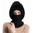 thumbnail image 1 of Uooqdmx Ski Masks Hood Scarf Winter Ski Mask Winter Face Mask for Women Winter Hats for Women Warm Ski Mask Neck Warmer Black M, 1 of 4
