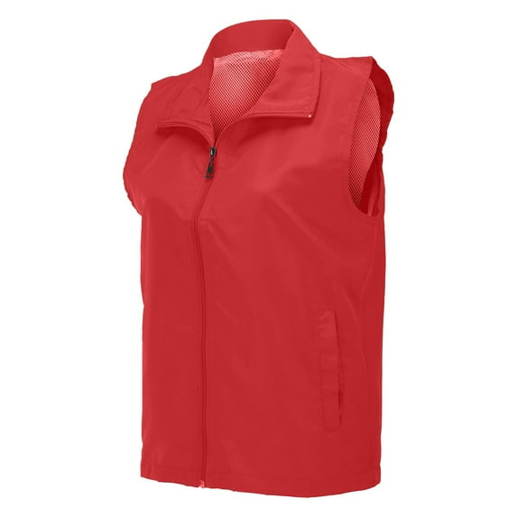 Uooqdmx Sleeveless Jacket Women Lightweight Jacket Women Zip Up Jackets for Women Hiking Vest Women Vest Tops for Women, Red 1 XL