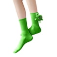 thumbnail image 1 of Uooqdmx Slouchy Socks for Women, Breathable Socks Women, Athletic Socks for Women, Cute Crew Socks, Womens Socks Crew, Green One Size, 1 of 5