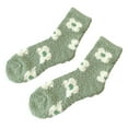 thumbnail image 1 of Uooqdmx Soft Fuzzy Socks for Women, Slipper Socks for Women, Socks for Women Crew, Gifts for Women, Sleep Socks, Green One Size, 1 of 8