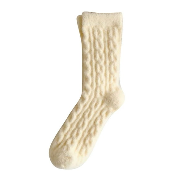 Uooqdmx Soft Fuzzy Socks for Women, Soft Socks for Women, Fluzzy Socks, Breathable Socks Women, Cute Socks, Yellow One Size