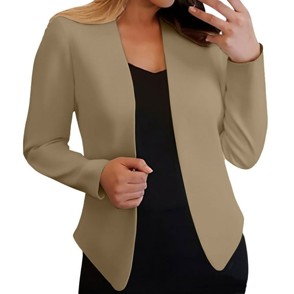 Uooqdmx Summer Blazers for Women Lightweight, Open Front Blazer for Women, Casual Blazer for Women, Suit Jackets for Women, Lightweight Blazer for Women, Yellow S