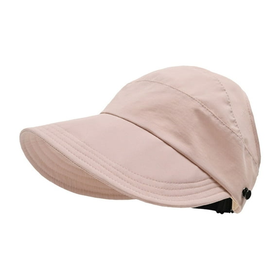 Uooqdmx Sun Visors for Women uv Protection Wide Brim Visor for Women uv Hats for Women Sun Protection Caps for Women Sun Visors for Women Pink One Size