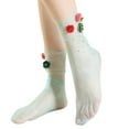 thumbnail image 1 of Uooqdmx Thin Socks Women, Sheer Ankle Socks Women, Ankle Socks for Women, See Through Socks, Summer Socks for Women, Green One Size, 1 of 2