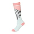 thumbnail image 1 of Uooqdmx Travel Compression Socks for Women, Hiking Socks, Long Socks for Women, Gym Socks Women, Calf Compression Socks, Hot Pink L, 1 of 1