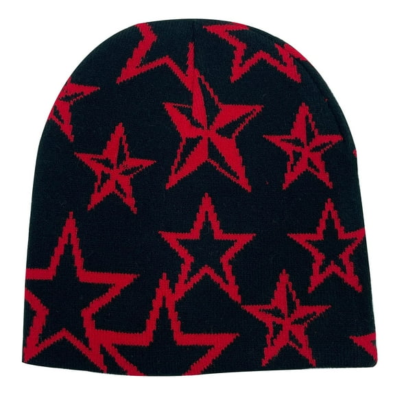 Uooqdmx Winter Beanies for Women Womens Beanie Hats Winter Hats for Women Cold Weather Winter Hats for Men Skull Hat Knit Cap Winter Hats for Women Red One Size