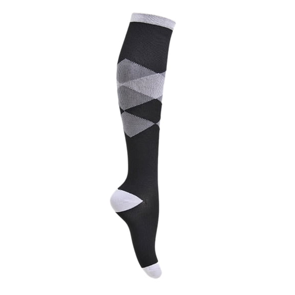 Uooqdmx Womens Compression Socks Knee High, Travel Compression Socks for Women, Long Socks for Women, Cycling Socks, Mid Crew Socks Women, B L/XL