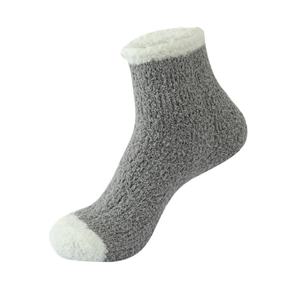 Uooqdmx Womens Winter Socks, Cute Fuzzy Socks, Thick Socks, House Socks for Women Indoor, Small Gifts for Women, Gray One Size